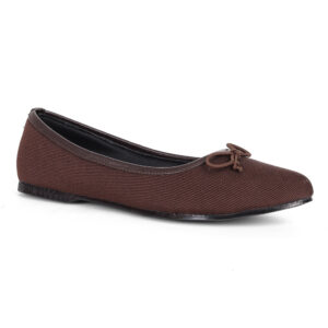SOLES Corduroy Bow Pointed Toe Flat Ballerinas