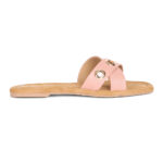 SOLES Studded Cross Strap Flats