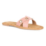 SOLES Studded Cross Strap Flats