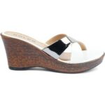 SOLES White Gunmetal Wedges – Unique & Stylish Footwear