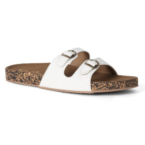 SOLES Cork Base Double Buckle Flat Sandals