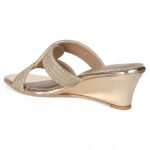 SOLES Ethnic Embellished Small Wedge Heel Slip-on