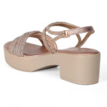 SOLES Shimmer Platform Block Heel Sandals
